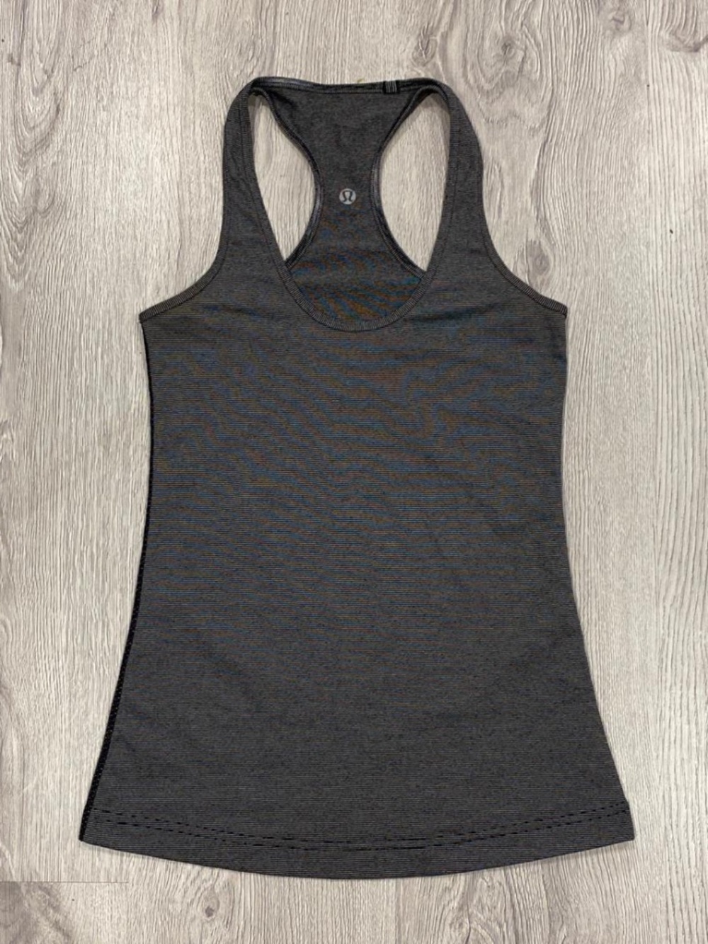 Lululemon Striped Racerback Tank Top Grey